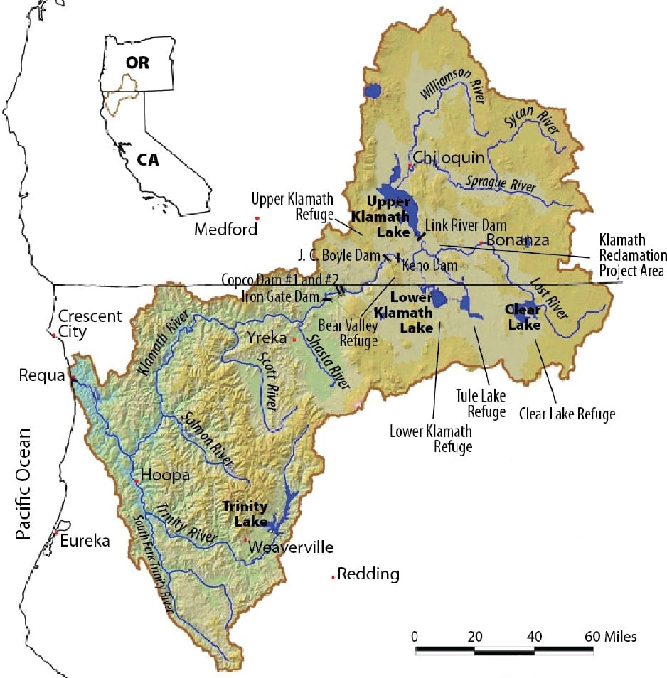 Map of Klamath River